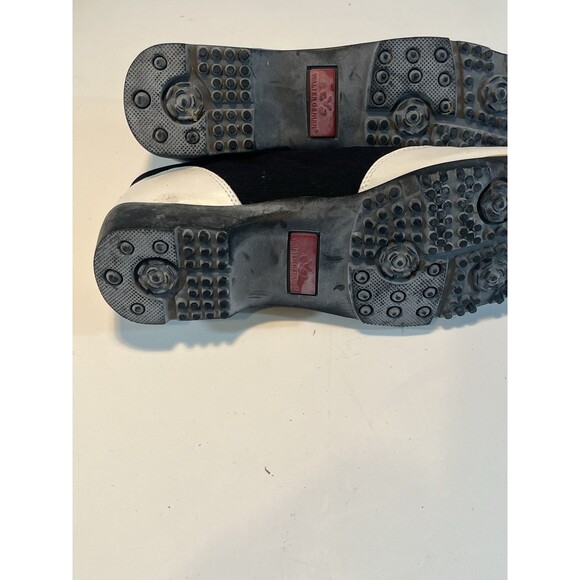 Walter Genuin Linea Stretch Golf Shoes Size 6 Black White  Zip Up Made In Italy - Picture 11 of 11